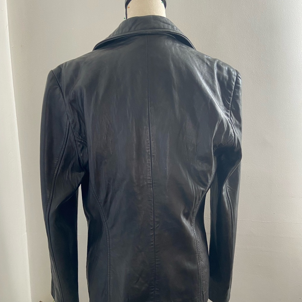 Carlisle Black Leather Blazer - Picture 4 of 7